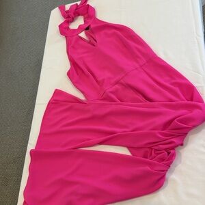 Fuscia Halter Jumpsuit